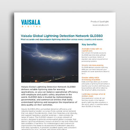 Global Lightning Detection Network (GLD360) Vaisala Digital | Global  Lightning Detection Network (GLD360) Vaisala