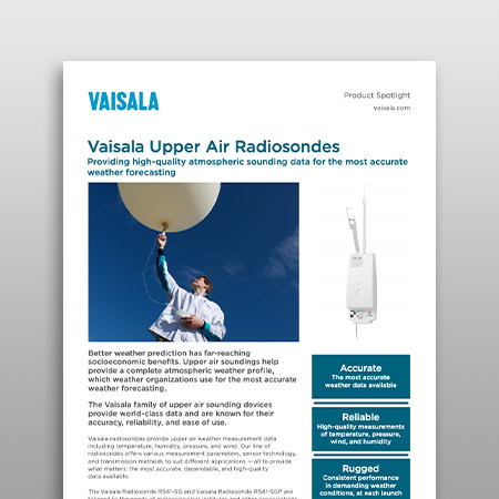 Vaisala Rs41 Upper Air Radiosondes