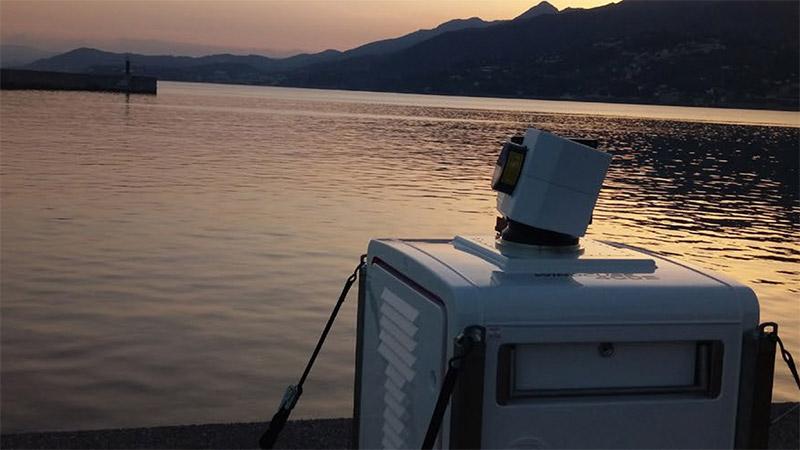 Lidar at sunset