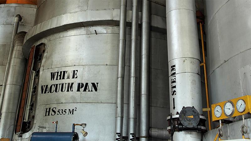 Verarbeitungsanlagen der Vakuumkocher in einer modernen Zuckerfabrik