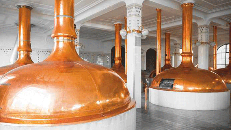 Tanks in brewery